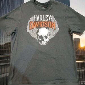 Harley Davidson Skull With Wings  T Shirt X-Large  Tee